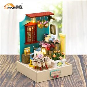 Lille størrelse dukkehus miniature blomsterbutik